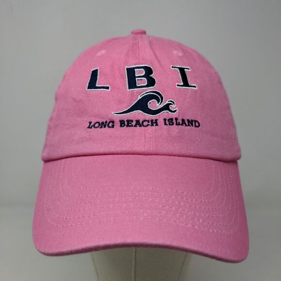 DMR Classic Women's Strapback Hat Pink Adjustable Long Beach Island Tourist Cap - Picture 2 of 11